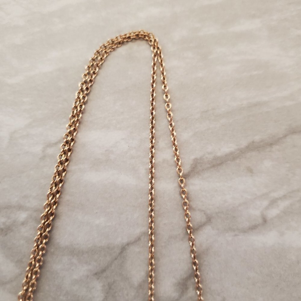 ✨ Chico's Gold Beaded Ball Chain Tassel Pendant Necklace ✨ - Picture 5 of 8